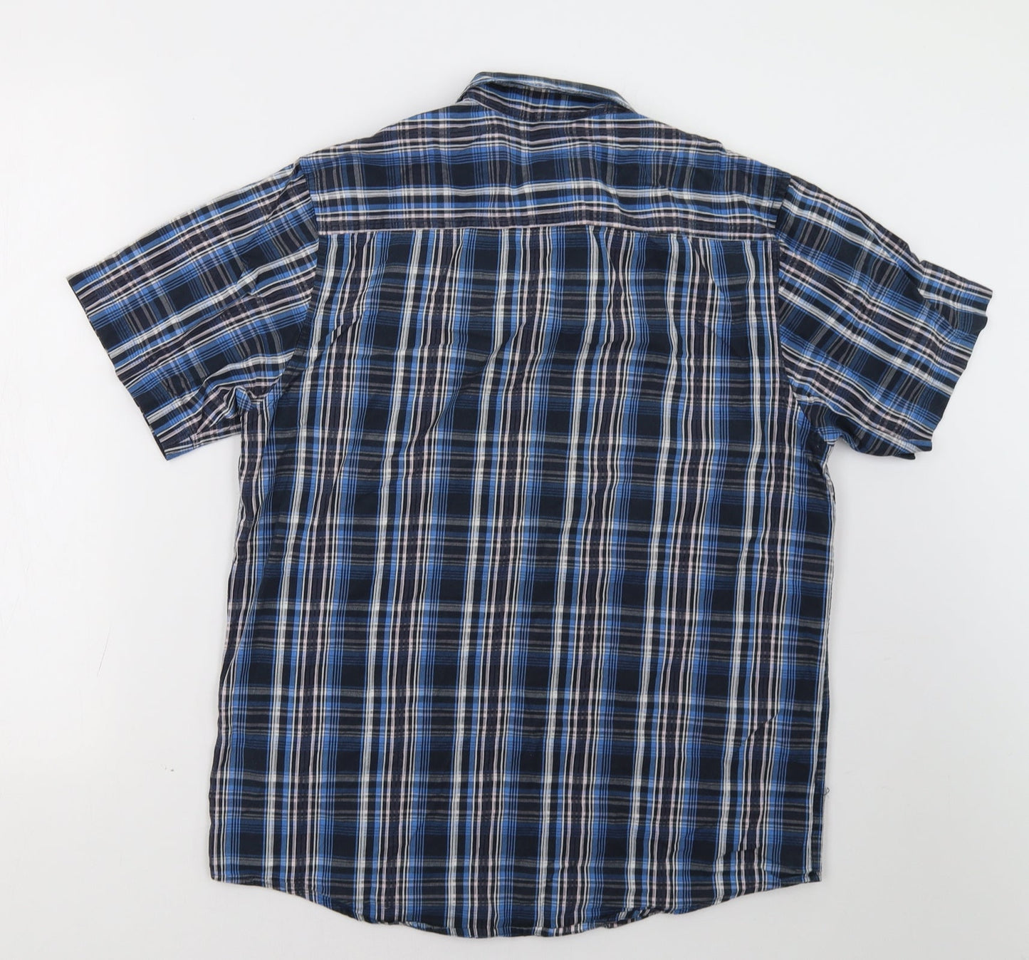 F&F Mens Blue Check   Polo Size S