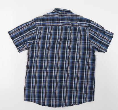 F&F Mens Blue Check   Polo Size S