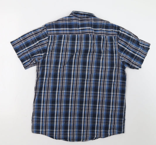 F&F Mens Blue Check   Polo Size S