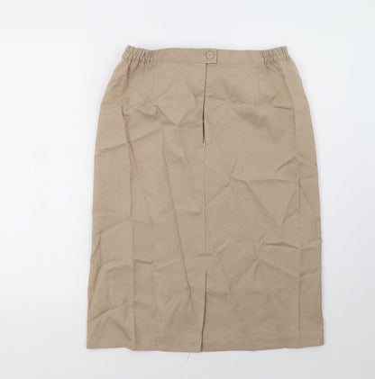 charmance Womens Beige   A-Line Skirt Size 12