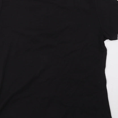 Womens UK Size S bonmarch Black Basic T-Shirt