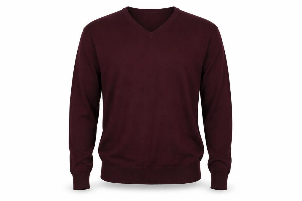 Front view of Linea men’s red pullover sweatshirt, size M