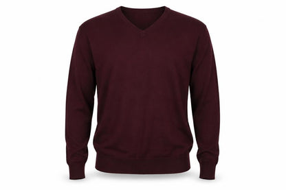 Front view of Linea men’s red pullover sweatshirt, size M