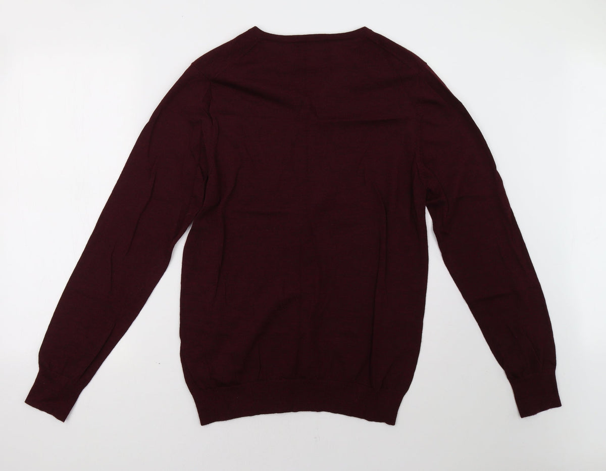 Back view of Linea men’s red pullover sweatshirt, size M