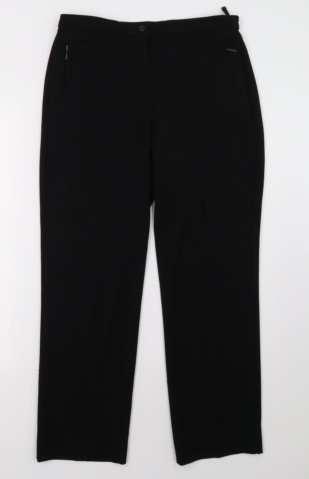 Womens UK Size 12 Marks and Spencer Regular Fit  Black Trousers