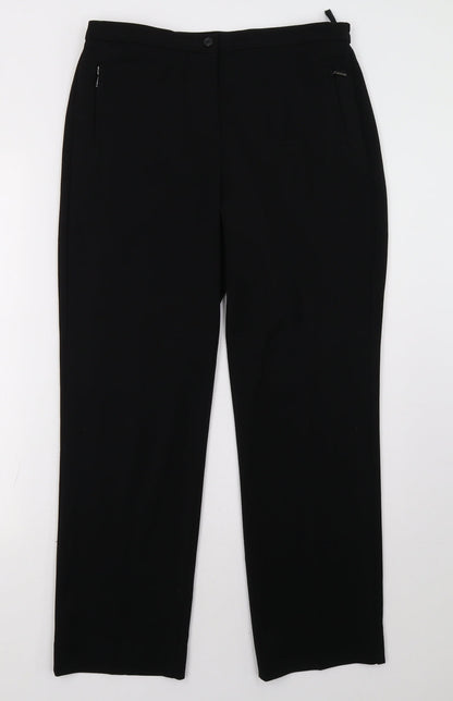 Womens UK Size 12 Marks and Spencer Regular Fit  Black Trousers