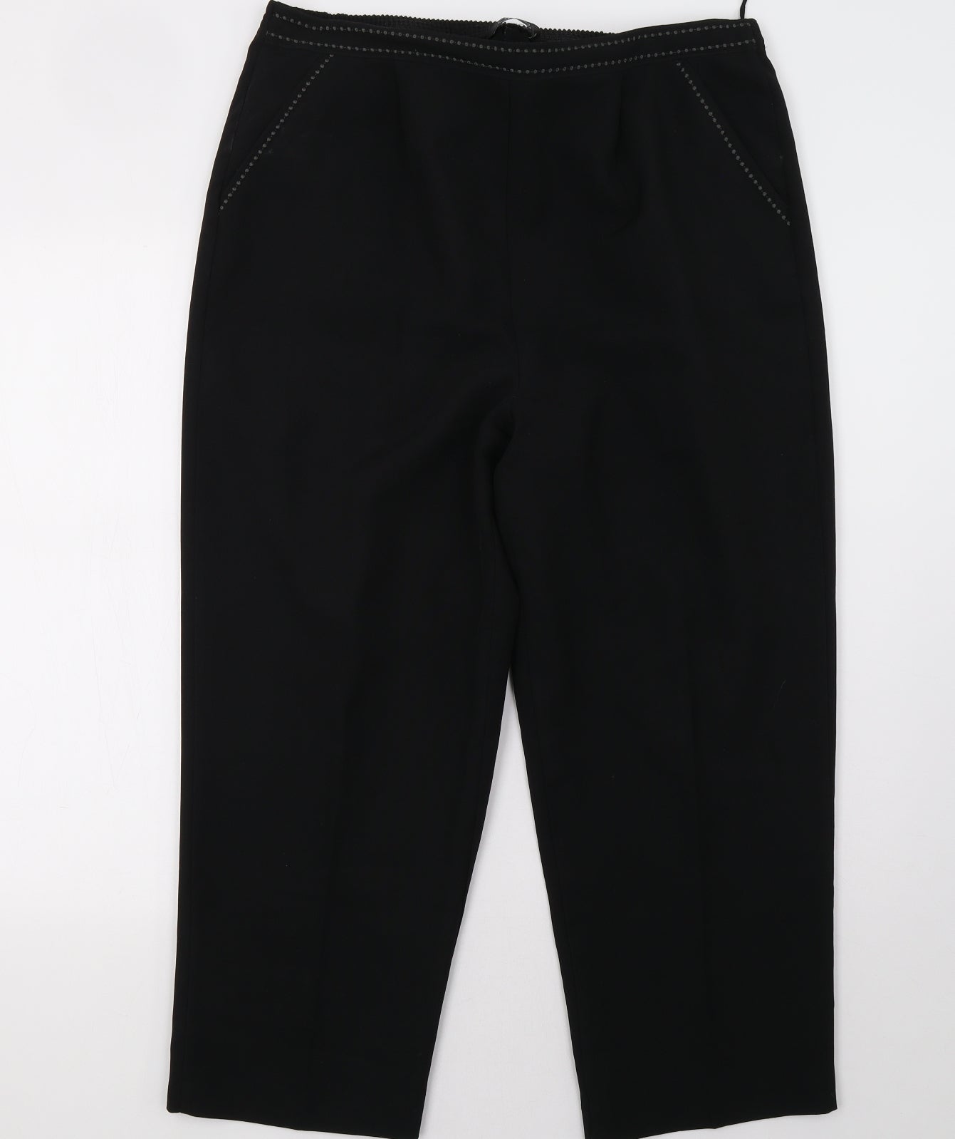 BM Womens Black   Trousers  Size 16 L30 in