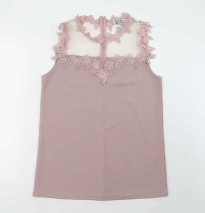 Womens UK Size XL Urban Mist Pink Basic Tank