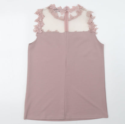 Womens UK Size XL Urban Mist Pink Basic Tank