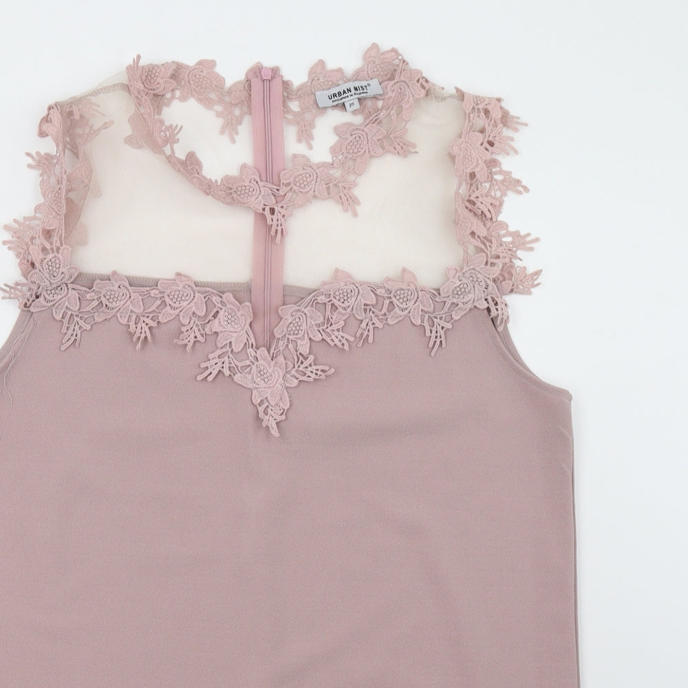 Womens UK Size XL Urban Mist Pink Basic Tank
