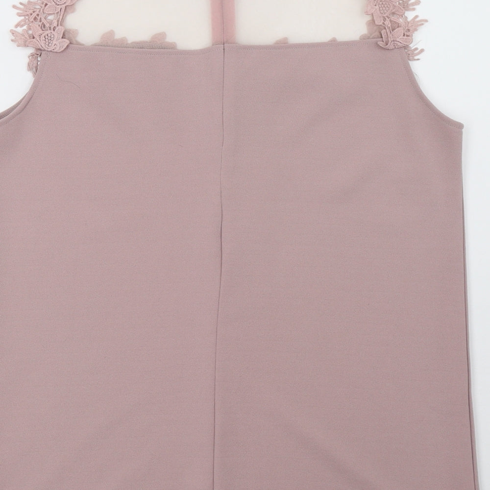 Womens UK Size XL Urban Mist Pink Basic Tank