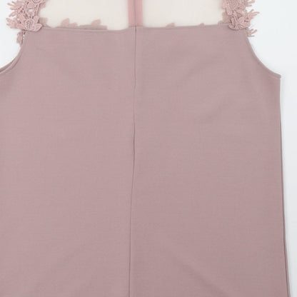 Womens UK Size XL Urban Mist Pink Basic Tank