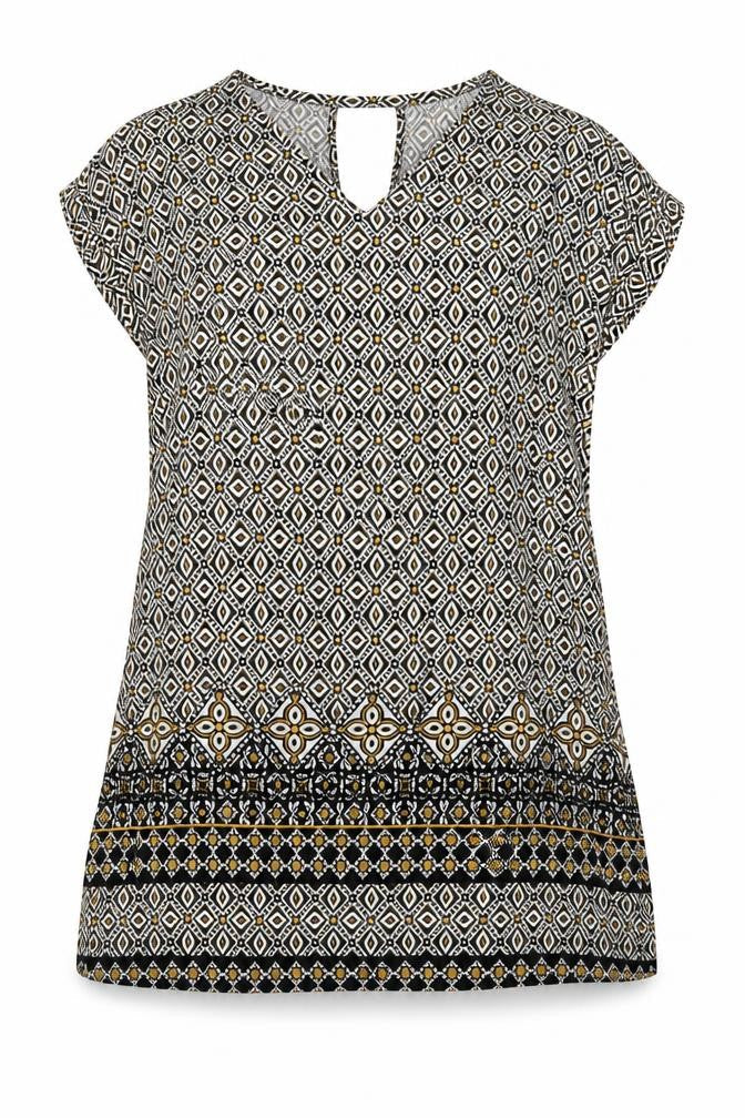 Matalan Womens Yellow Geometric  A-Line  Size 14