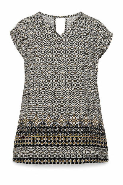 Matalan Womens Yellow Geometric  A-Line  Size 14