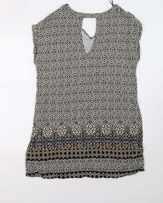 Matalan Womens Yellow Geometric  A-Line  Size 14