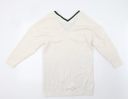ASOS Womens White  Knit A-Line  Size 10