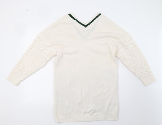 ASOS Womens White  Knit A-Line  Size 10