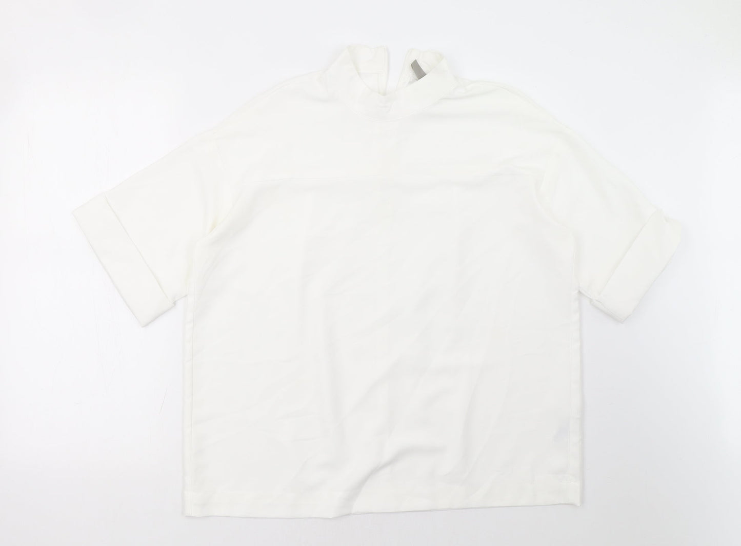Womens UK Size 8 ASOS White Basic Blouse