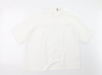 Womens UK Size 8 ASOS White Basic Blouse
