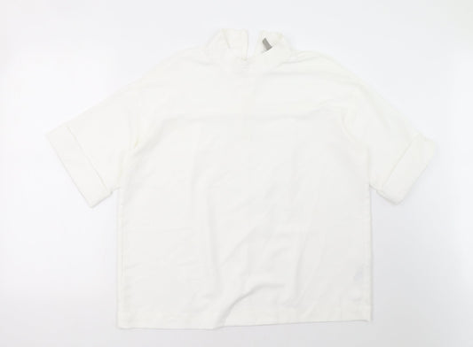 Womens UK Size 8 ASOS White Basic Blouse