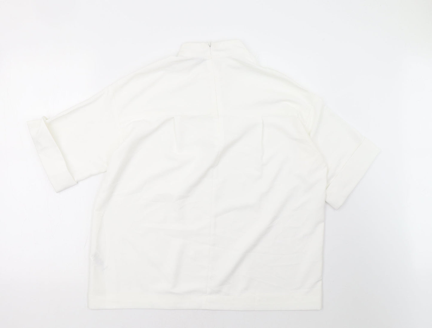 Womens UK Size 8 ASOS White Basic Blouse