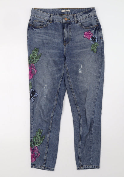 Sainsburys Womens Blue   Straight Jeans Size 8 L29 in