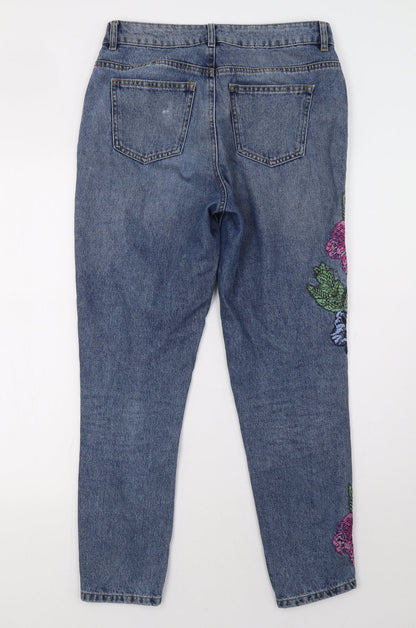 Sainsburys Womens Blue   Straight Jeans Size 8 L29 in