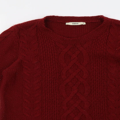 Oasis Womens Red   Pullover Sweatshirt Size S