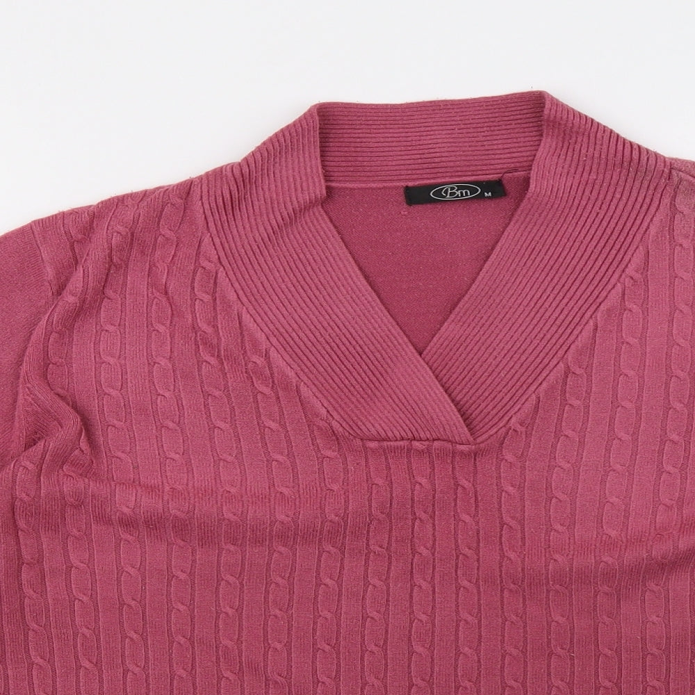 bm  Womens Pink   Pullover Sweatshirt Size M