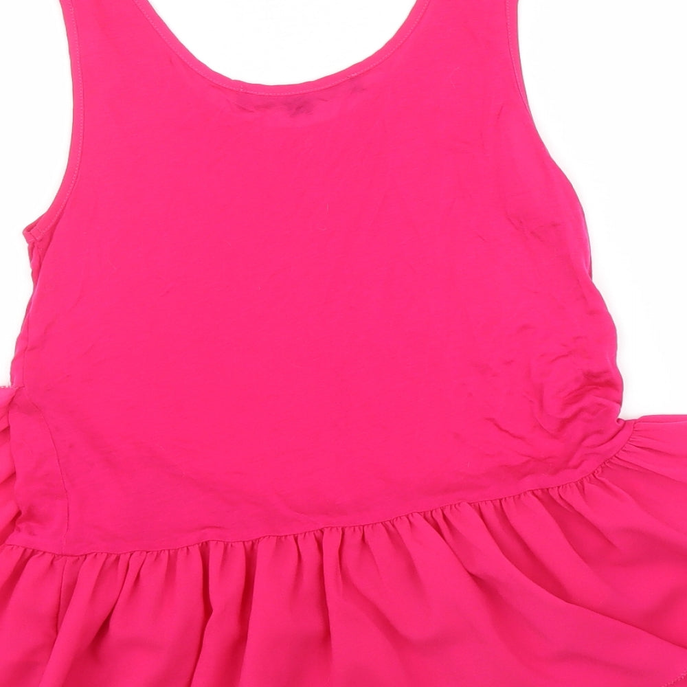 Womens UK Size S French Connection Pink Basic Tank