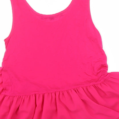 Womens UK Size S French Connection Pink Basic Tank