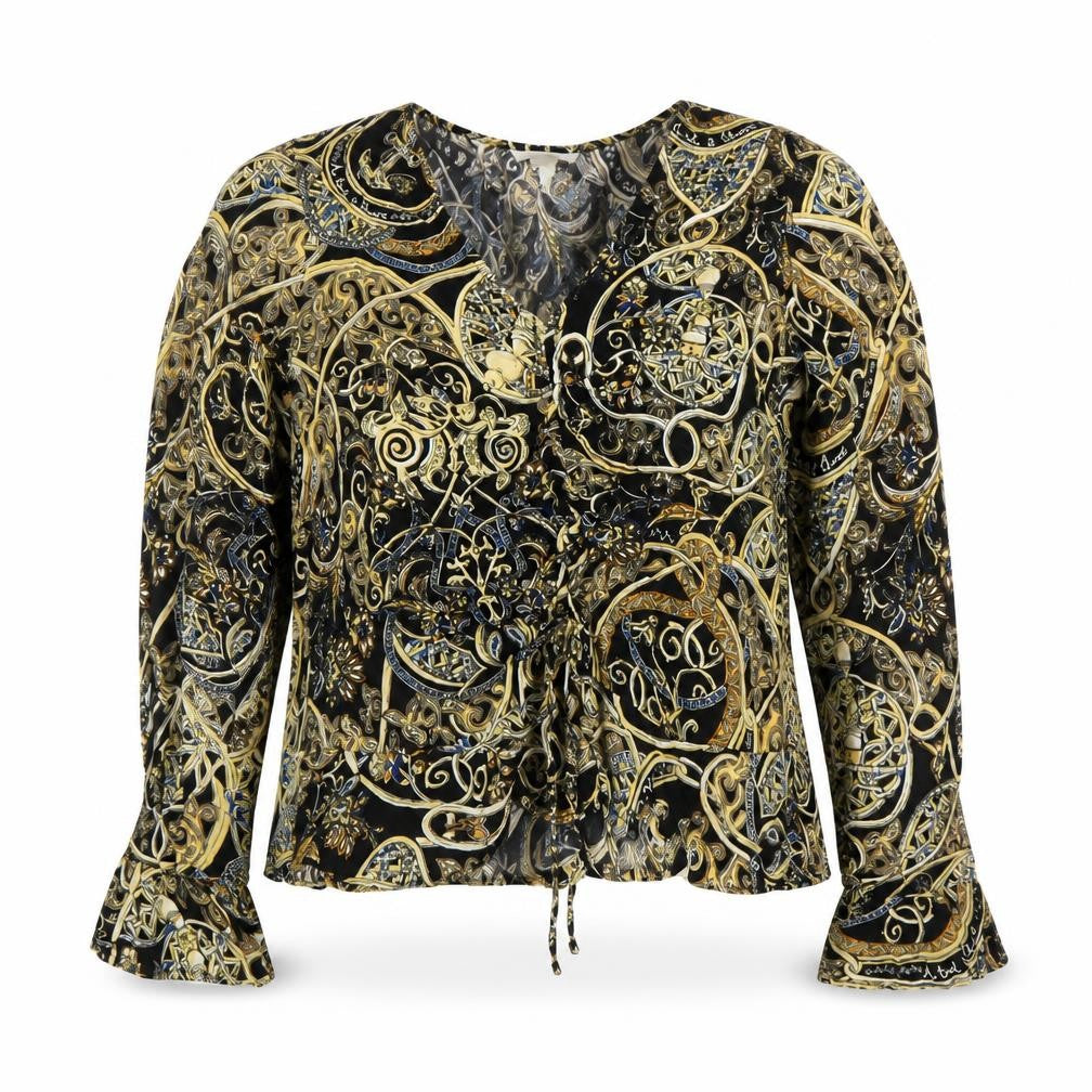 Womens UK Size 4 H&M Gold Basic Blouse