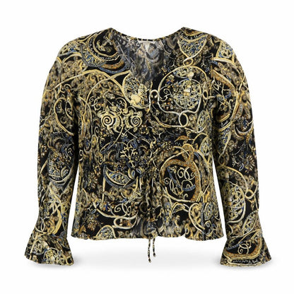 Womens UK Size 4 H&M Gold Basic Blouse