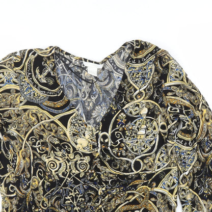 Womens UK Size 4 H&M Gold Basic Blouse