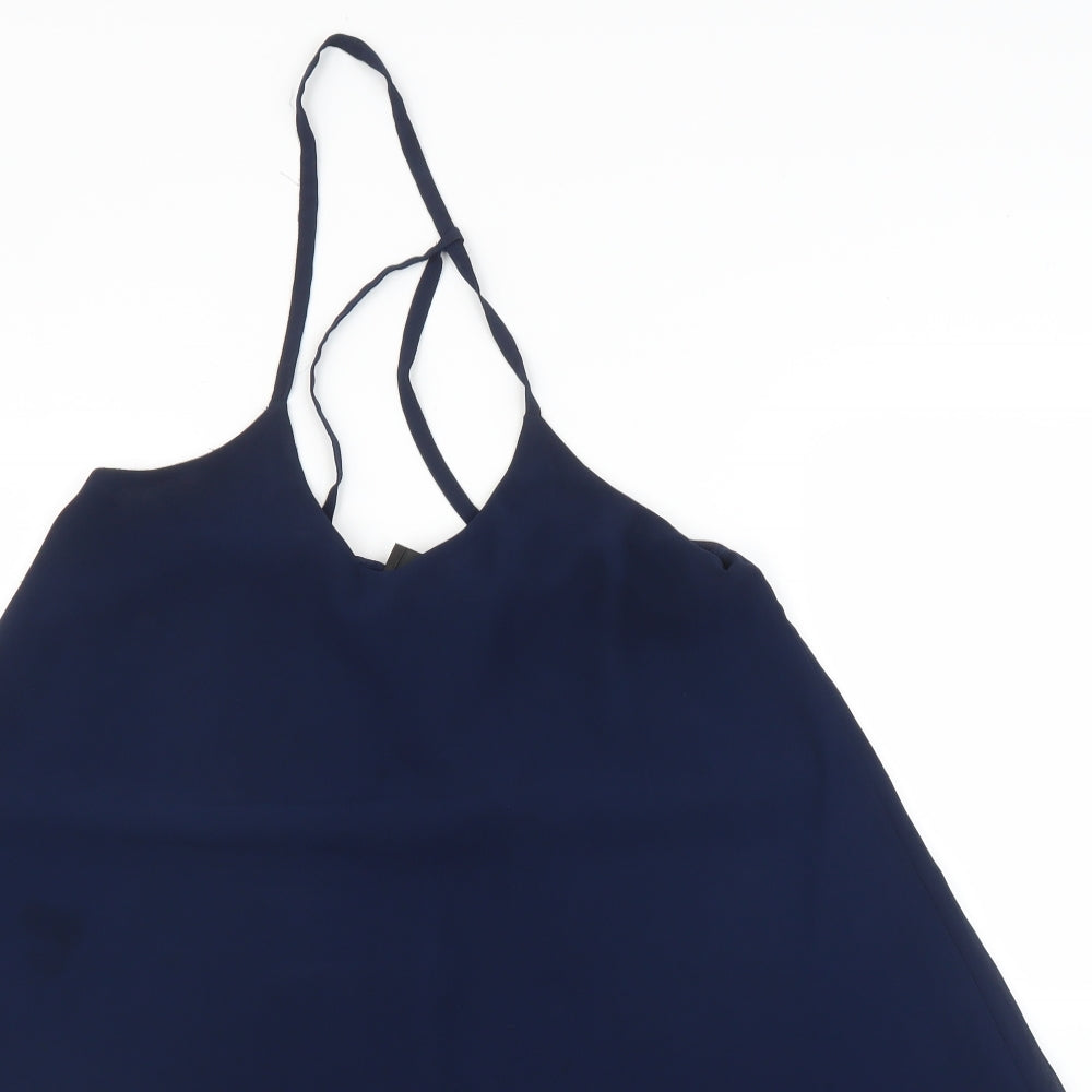 Ax Womens Blue   Tunic Blouse Size 10