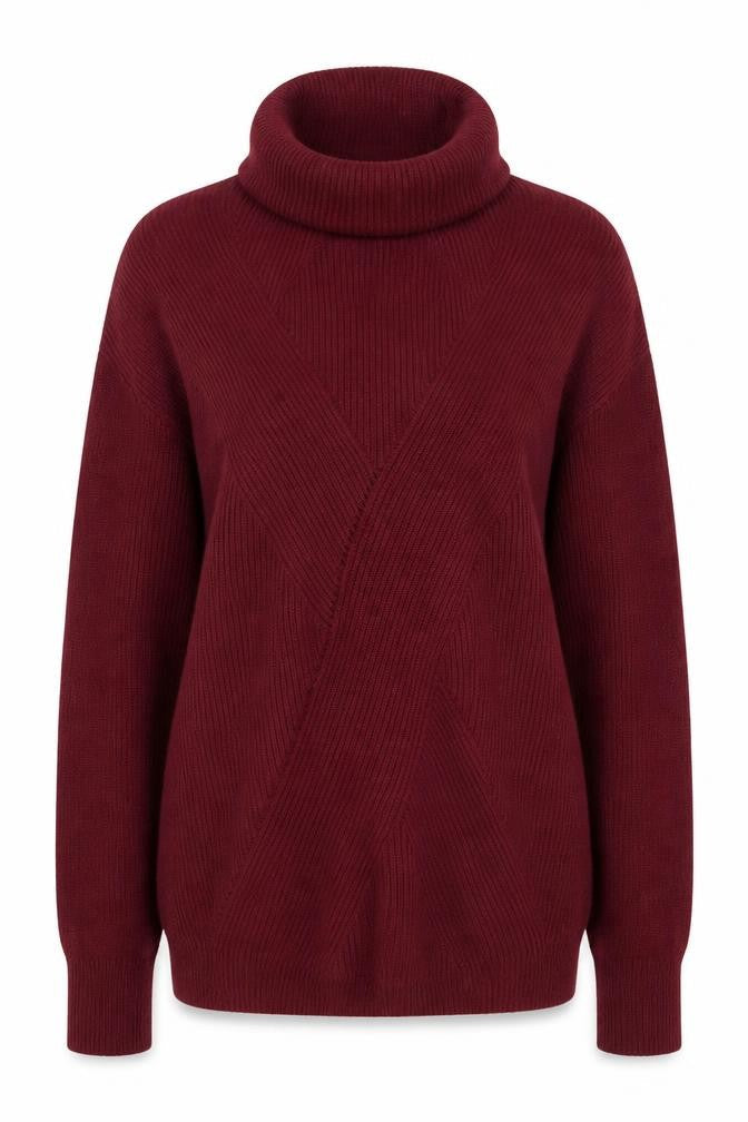 Front view of LYDC women’s purple jumper, size M