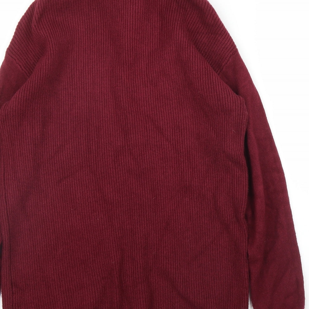 Brand and care label for LYDC women’s purple jumper, size M