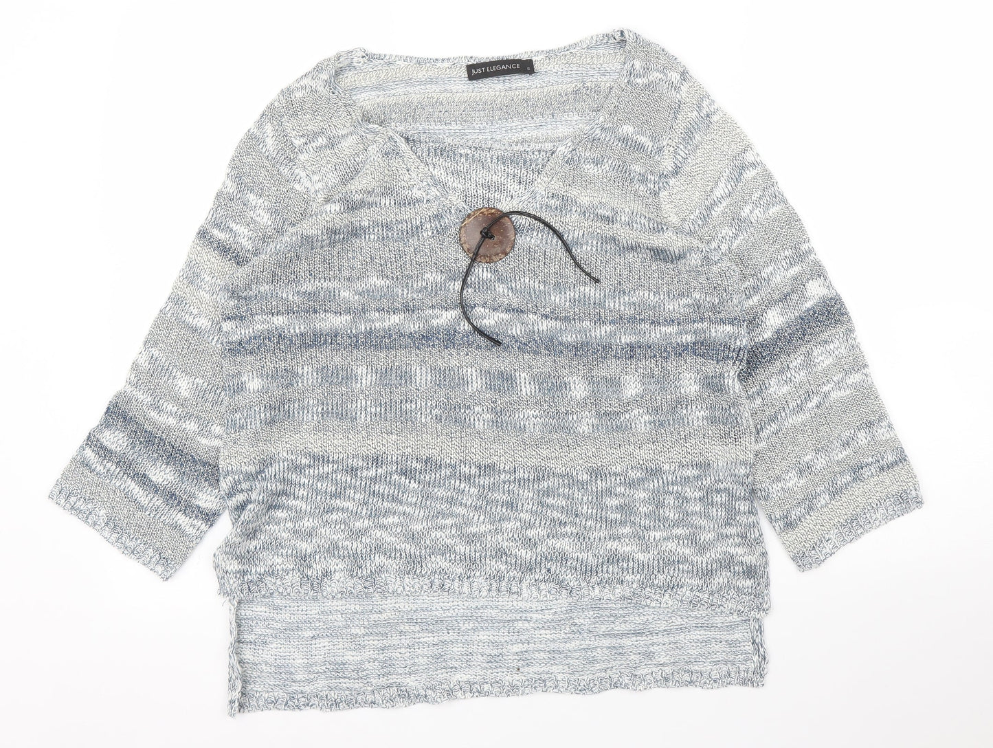 Just Elegance Womens Blue   Pullover Jumper Size S