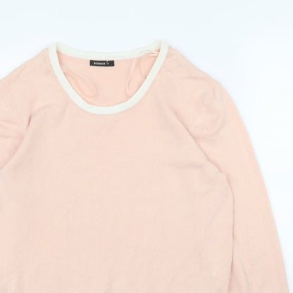 Womens UK Size 14 Roman Pink Pullover Jumper