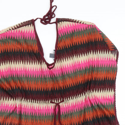 Primark Womens Pink Striped  Kimono Blouse Size M  - Beachwear