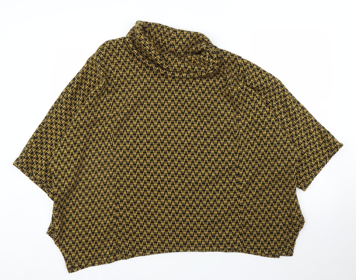 Womens UK Size One Size Preworn Yellow Pullover Jumper