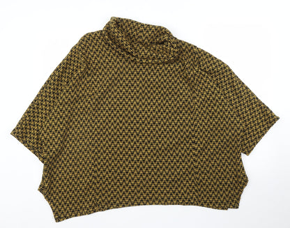 Womens UK Size One Size Preworn Yellow Pullover Jumper