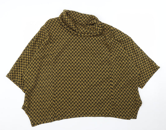 Womens UK Size One Size Preworn Yellow Pullover Jumper