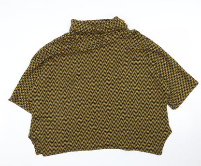 Womens UK Size One Size Preworn Yellow Pullover Jumper