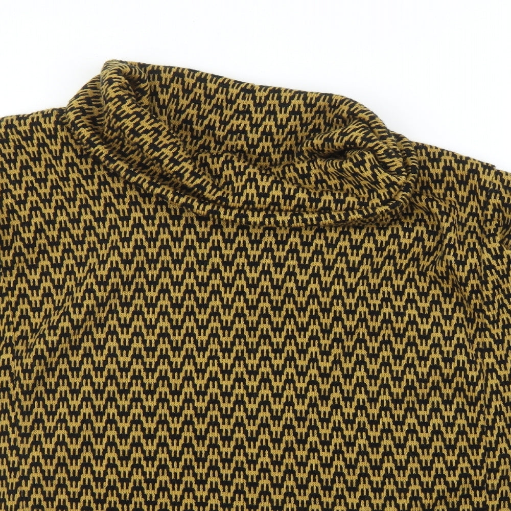 Womens UK Size One Size Preworn Yellow Pullover Jumper