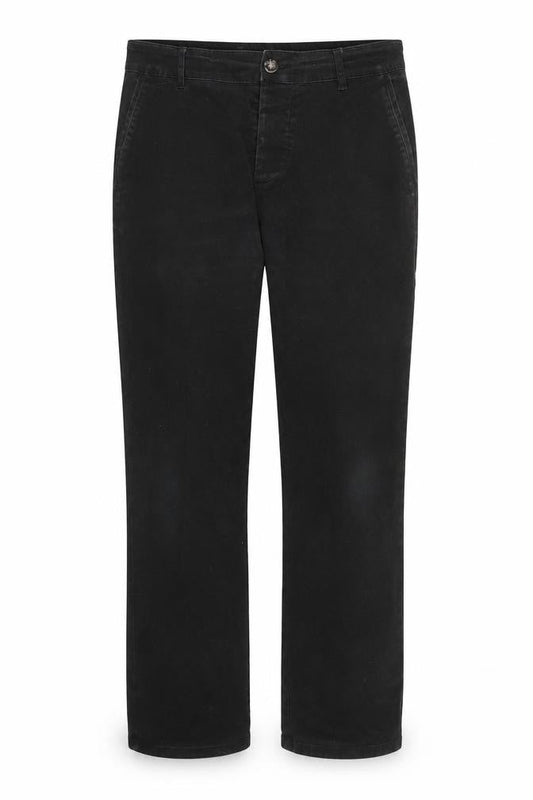 Front view of ASOS women’s black straight jeans, size UK 33, in, 30-inch leg