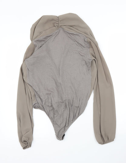 Boohoo Womens Grey   Leotard One-Piece Size 12