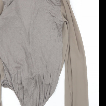 Boohoo Womens Grey   Leotard One-Piece Size 12