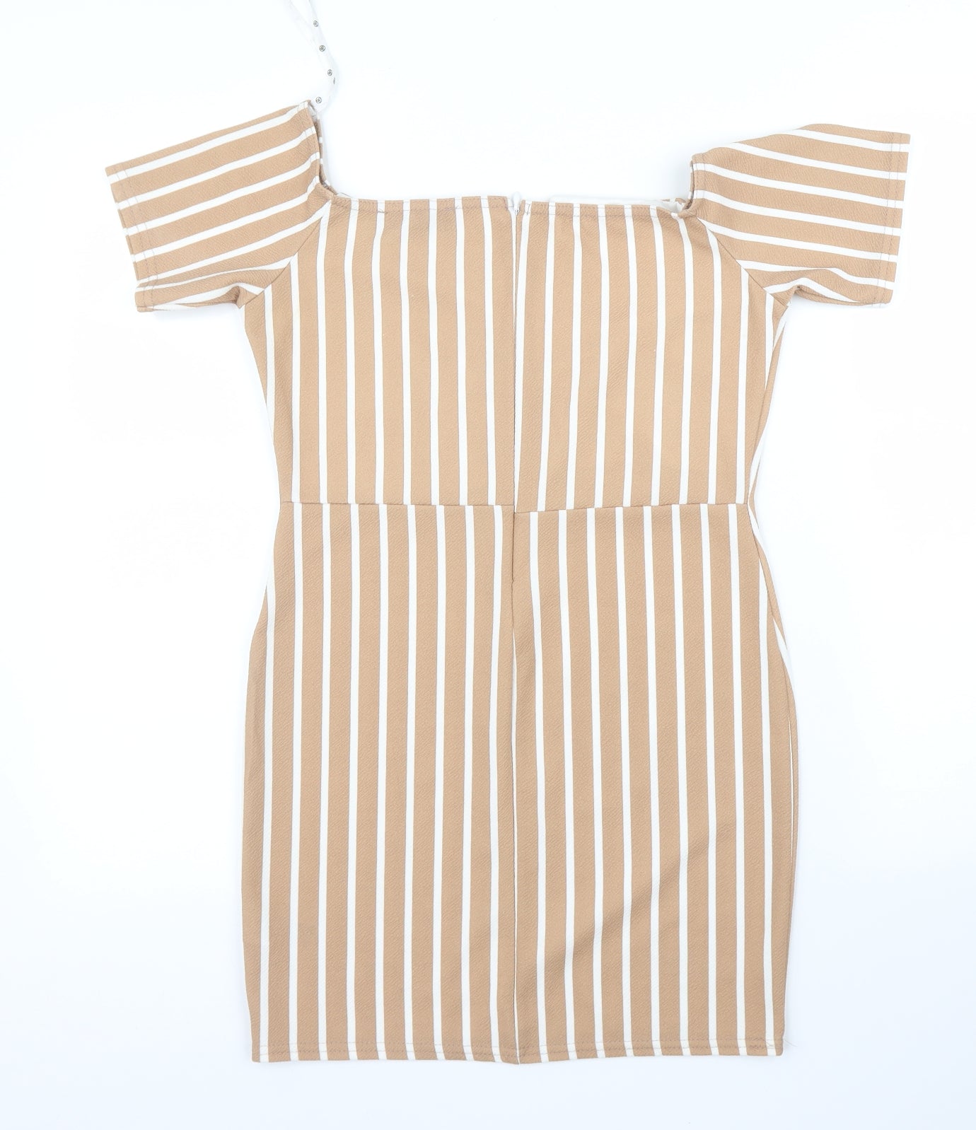 Missguided Womens Beige Striped  Sheath  Size 10