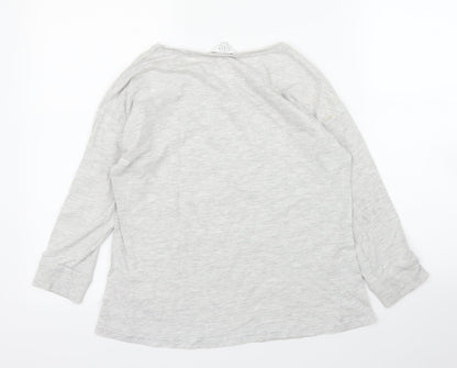 Debenhams Womens Grey   Basic T-Shirt Size 8  - PJ top